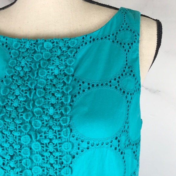 Eliza J lined eyelet sleeveless sheath dress - Picture 2 of 5